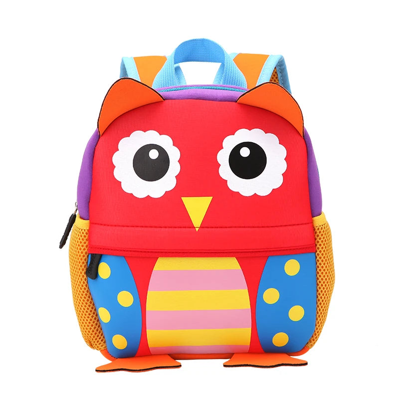 3D Animal Kids School Bag for Girls Boys, Cartoon Dog Monkey Backpack