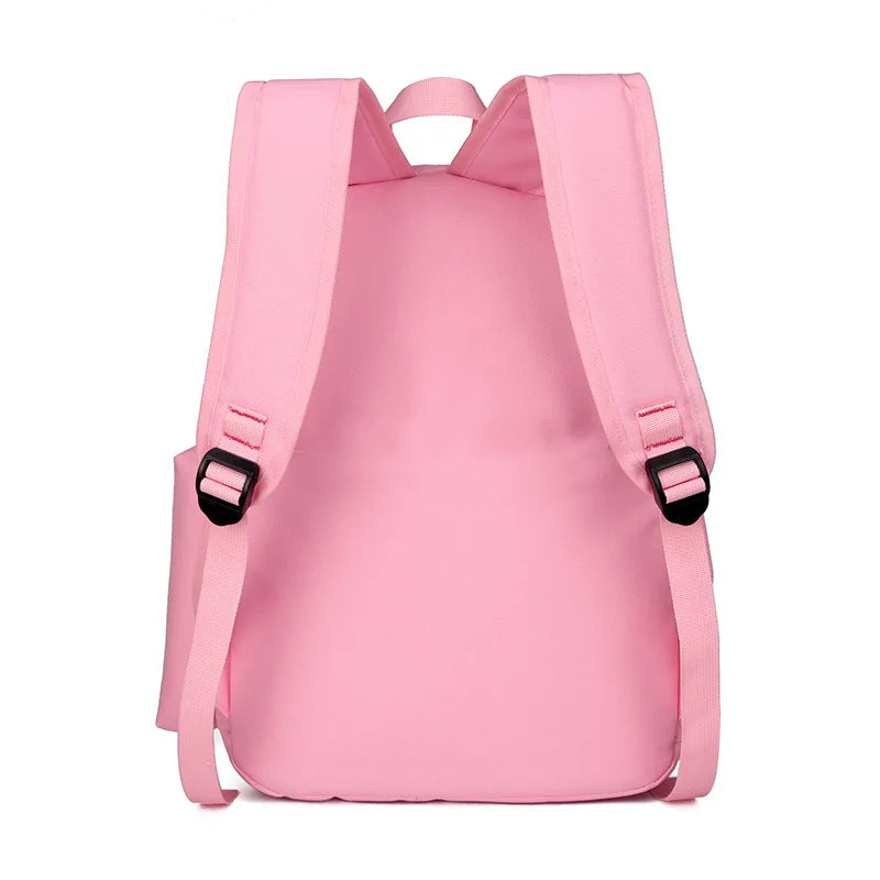 Cat Printing Kids Backpacks Girls School Bags 3pcs/set