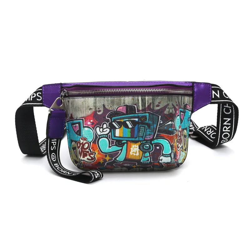 Cartoon Fanny Pack Waist Bags Women Crossbody Chest Bag