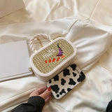 Cartoon Print Small Square Bag for Women