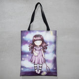 Cartoon Print Women's Tote Shoulder Bag