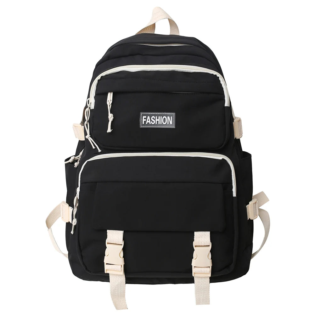 Casual Student School Backpack Lightweight Large Capacity Rucksack