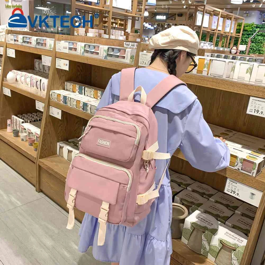 Casual Student School Backpack Lightweight Large Capacity Rucksack