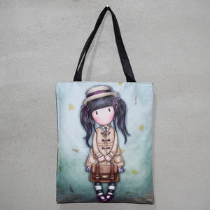Casual Cartoon Printing Women Handbag Female High Durable Canvas Shoulder Bag