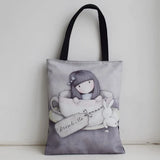 Casual Cartoon Printing Women Handbag Female High Durable Canvas Shoulder Bag