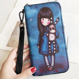 Casual Cartoon Printing Women's Wallet Soft PU Leather Purse Pretty Clutch