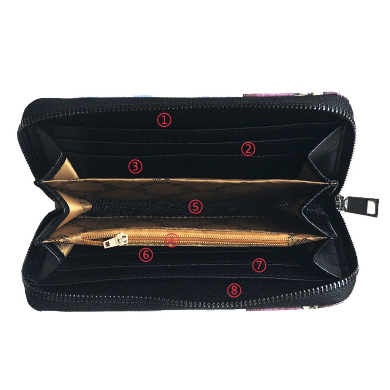 Casual Cartoon Printing Women's Wallet Soft PU Leather Purse Pretty Clutch