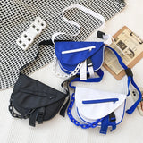 Casual Contrast Shoulder Bag Nylon Chain Women's Handbag