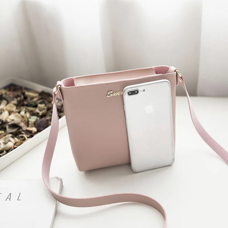 Casual Shoulder Bag Small Women PU Leather HandBags Solid Clutch