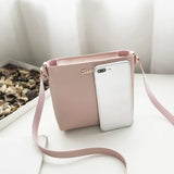 Casual Small PU Leather Messenger Bag for Women