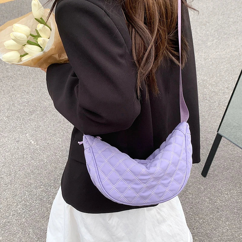 Casual Solid Crossbody Shoulder Bags for Women Handbag Female Hobos Bag
