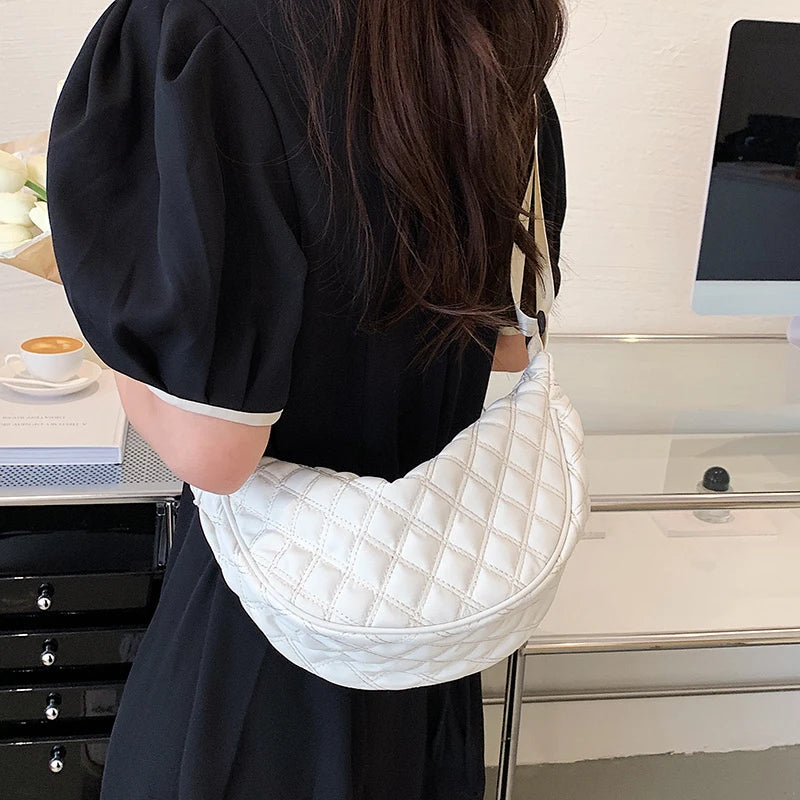 Casual Solid Crossbody Shoulder Bags for Women Handbag Female Hobos Bag