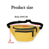 Casual Solid Fanny Pack Bum Bag Women Waist Belt Pouch Travel