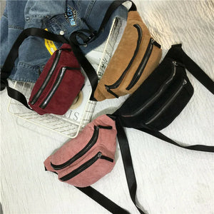 Casual Solid Fanny Pack Bum Bag Women Waist Belt Pouch Travel