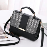 Casual Vintage Leather Sling Panelled Purse Shoulder Bag