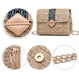 Casual Ethnic Style Chain Shoulder Bag Portable Satchel Crossbody Bag