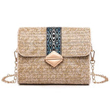 Casual Ethnic Style Chain Shoulder Bag Portable Satchel Crossbody Bag