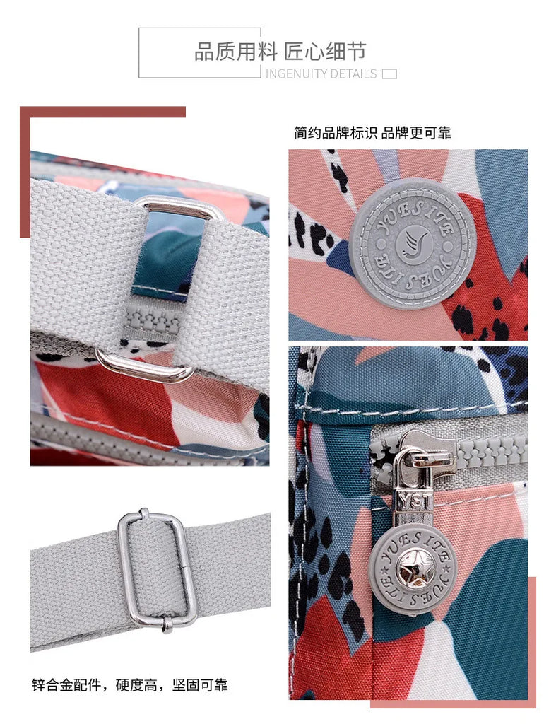 Casual Nylon Shoulder Bags Print Crossbody Handbags