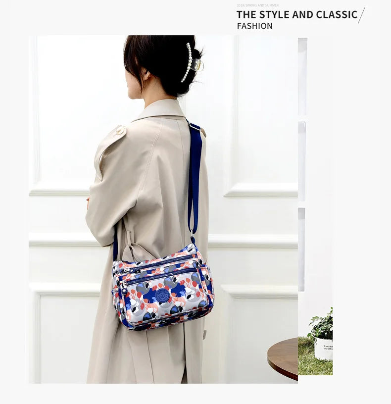 Casual Nylon Shoulder Bags Print Crossbody Handbags
