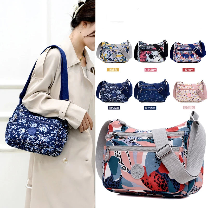 Casual Nylon Shoulder Bags Print Crossbody Handbags