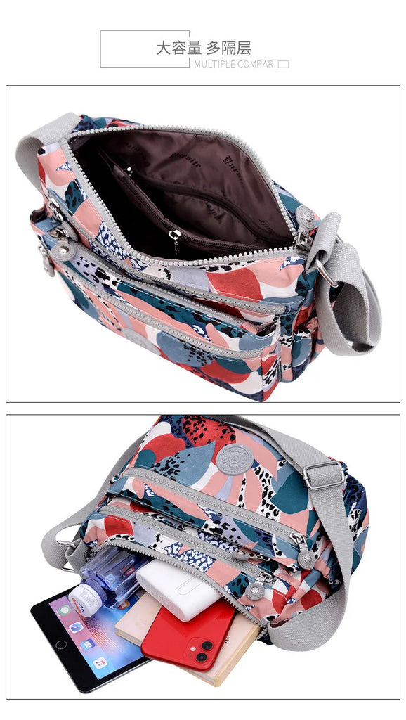 Casual Nylon Shoulder Bags Print Crossbody Handbags