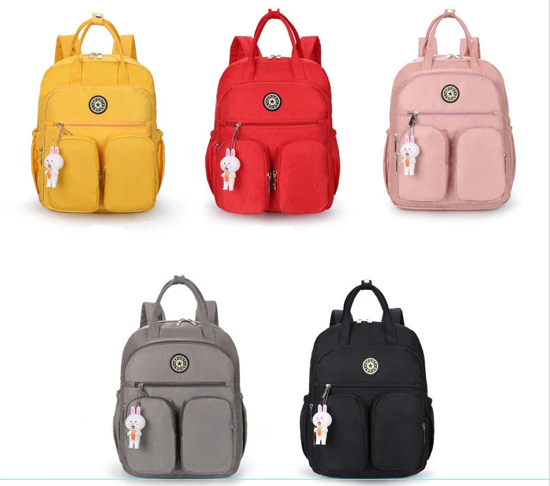 Casual Waterproof Woman Backpack School bags Soft Handle Multi-pocket Travel