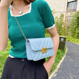 Chain Strap Handbags Women Summer Pu Leather Shoulder Bag