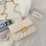 Chain Strap Handbags Women Summer Pu Leather Shoulder Bag