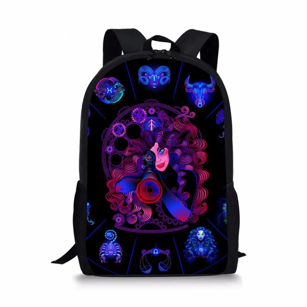 12 Constellations Pattern Children Backpack