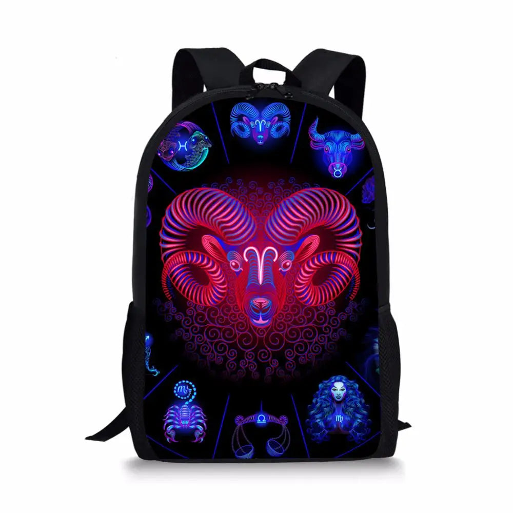 12 Constellations Pattern Children Backpack