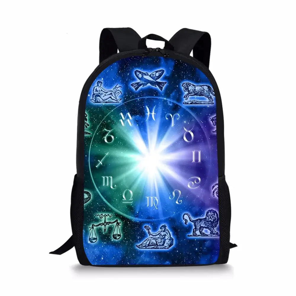 12 Constellations Pattern Children Backpack