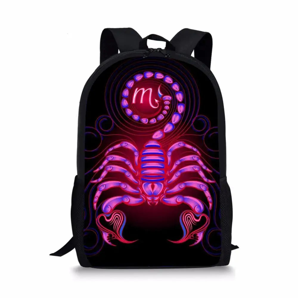 12 Constellations Pattern Children Backpack