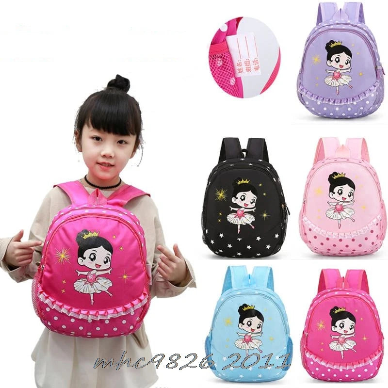 Girls Ballet Dance Bag Embroidered Canvas Gymnastic Sport Backpack
