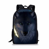 Wolf Prints Kids School Book Bag