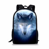 Wolf Prints Kids School Book Bag