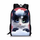 Kids Backpack Fantasy Cats Pattern School Book Bags Cartoon Animal Painting