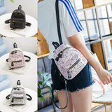 Geometric Pattern Backpack Zipper Closure Waterproof Small Daypack