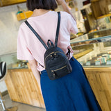 Geometric Pattern Backpack Zipper Closure Waterproof Small Daypack