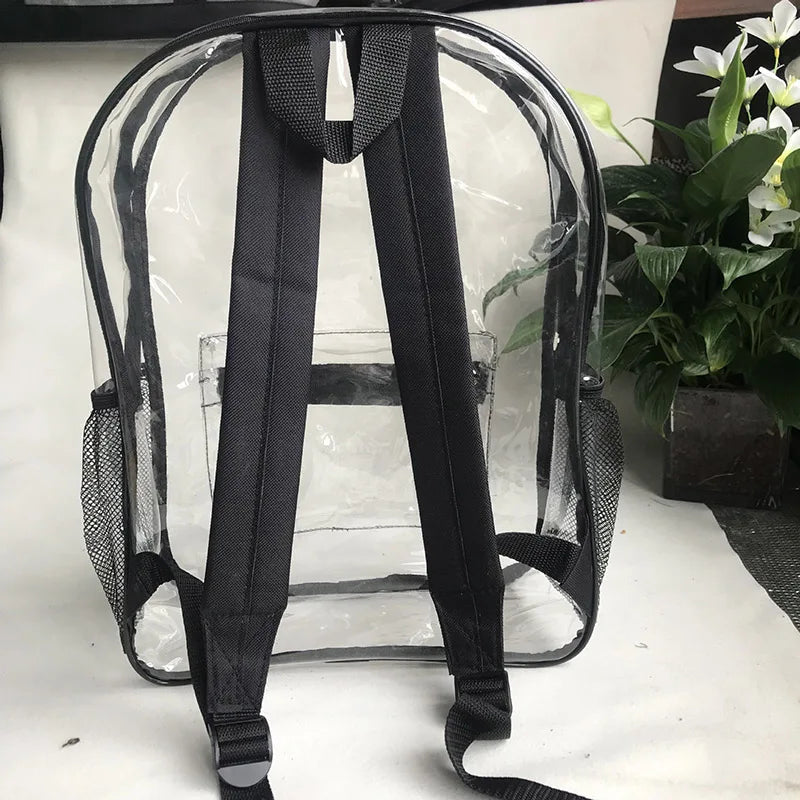 Clear Backpack Student PVC Waterproof Transparent School Rucksack