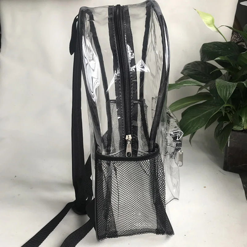 Clear Backpack Student PVC Waterproof Transparent School Rucksack