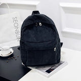 Corduroy Backpack for Women Teenger Girl Travel School Bags