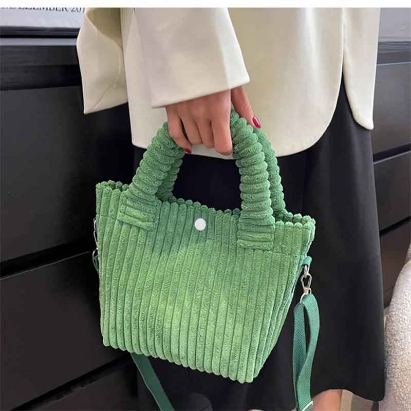 Women's Casual Corduroy Shoulder Bag