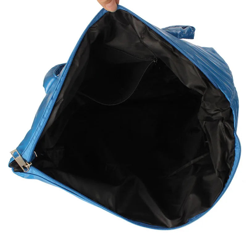 Women Shoulder Handbag Feather Down Tote Girl Large Bag