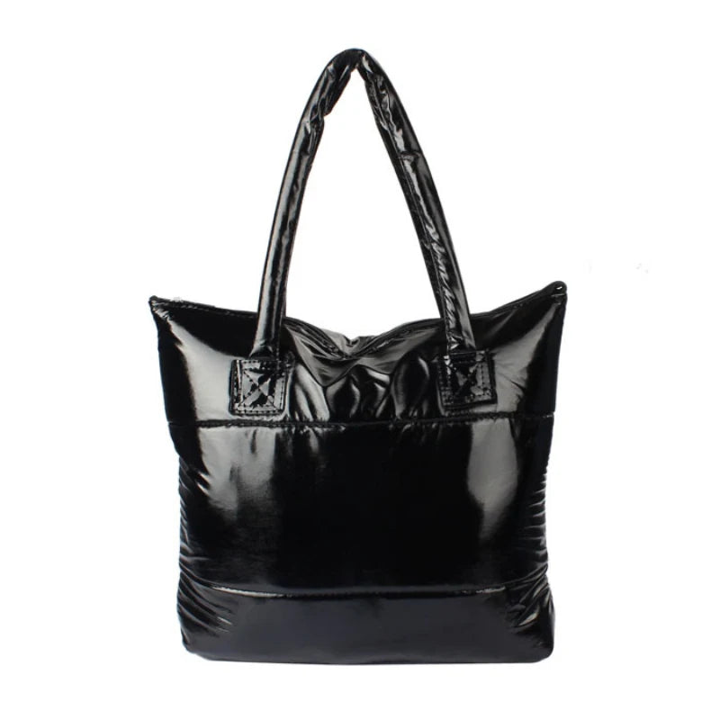 Women Shoulder Handbag Feather Down Tote Girl Large Bag
