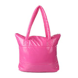 Women Shoulder Handbag Feather Down Tote Girl Large Bag