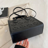 Women's Square Shoulder Bag Solid Handbag Travel Crossbody Pouch Tote