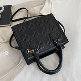 Women's Square Shoulder Bag Solid Handbag Travel Crossbody Pouch Tote