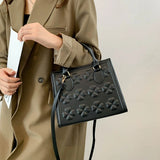 Women's Square Shoulder Bag Solid Handbag Travel Crossbody Pouch Tote