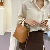 Casual Ladies Tote Female Bucket Shoulder Bag