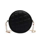 Diamond Lattice Chain Crossbody Bag Round Women Handbags